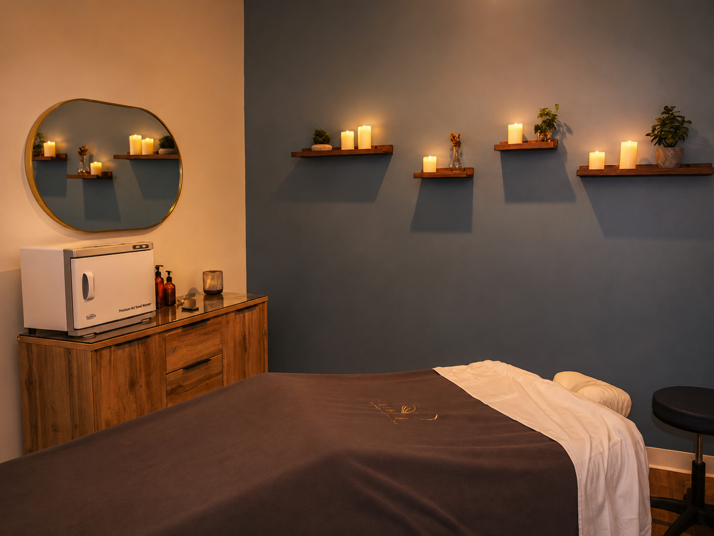 Calm, unhurried treatment room at Life Massage & Wellness illustrating the studio's cancellation policy