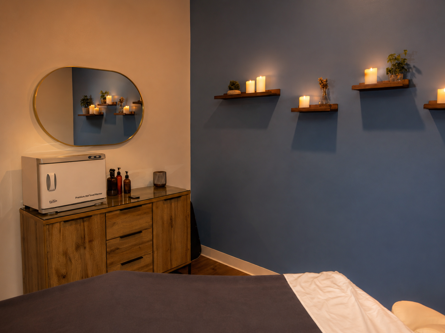 Calm treatment room ready and waiting at Life Massage & Wellness Portsmouth NH — careers culture photo