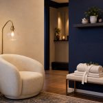 A polished spot of navy, cream, and warm gold that feels easy to share.